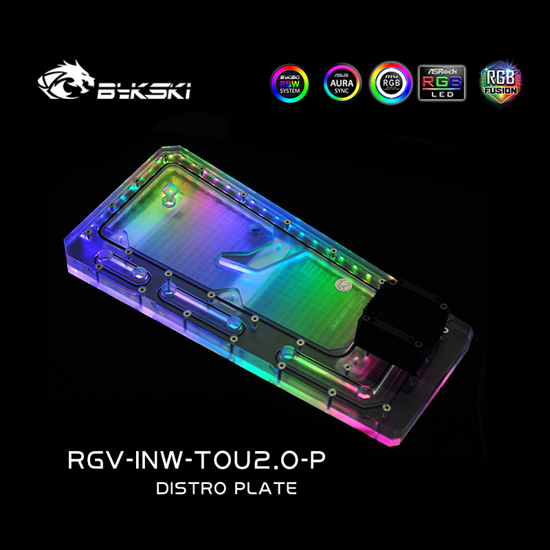 Distro Plate Ddc Pump Combo - BYKSKI RGV-INW-TOU2.0-P 아크릴 보드 워터 채널