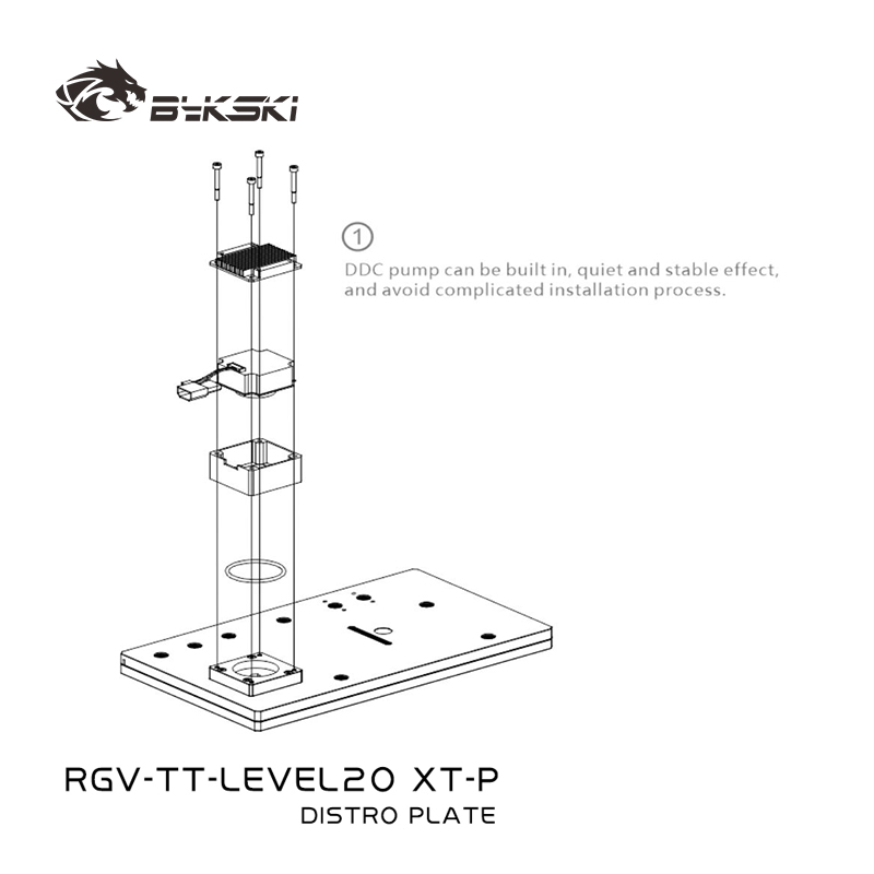Bykski RGV-TT-LEVEL20XT-P 아크릴  - Distro Plate Ddc Pump Combo 리뷰 및 가격