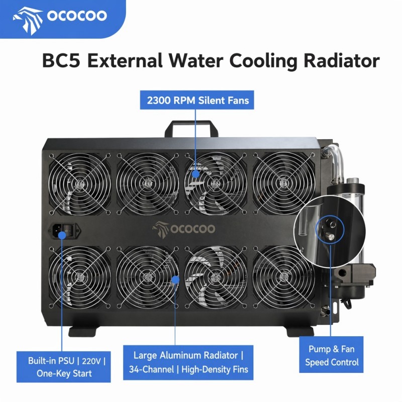 OCOCOO 통합형 외부 수냉 라디에이터 키트 4000 - External Radiator Water Cooling Kit 리뷰 및 가격